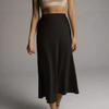 2024 French High-End Satin Bodycon A-Line Fishtail Midi Skirt for Women