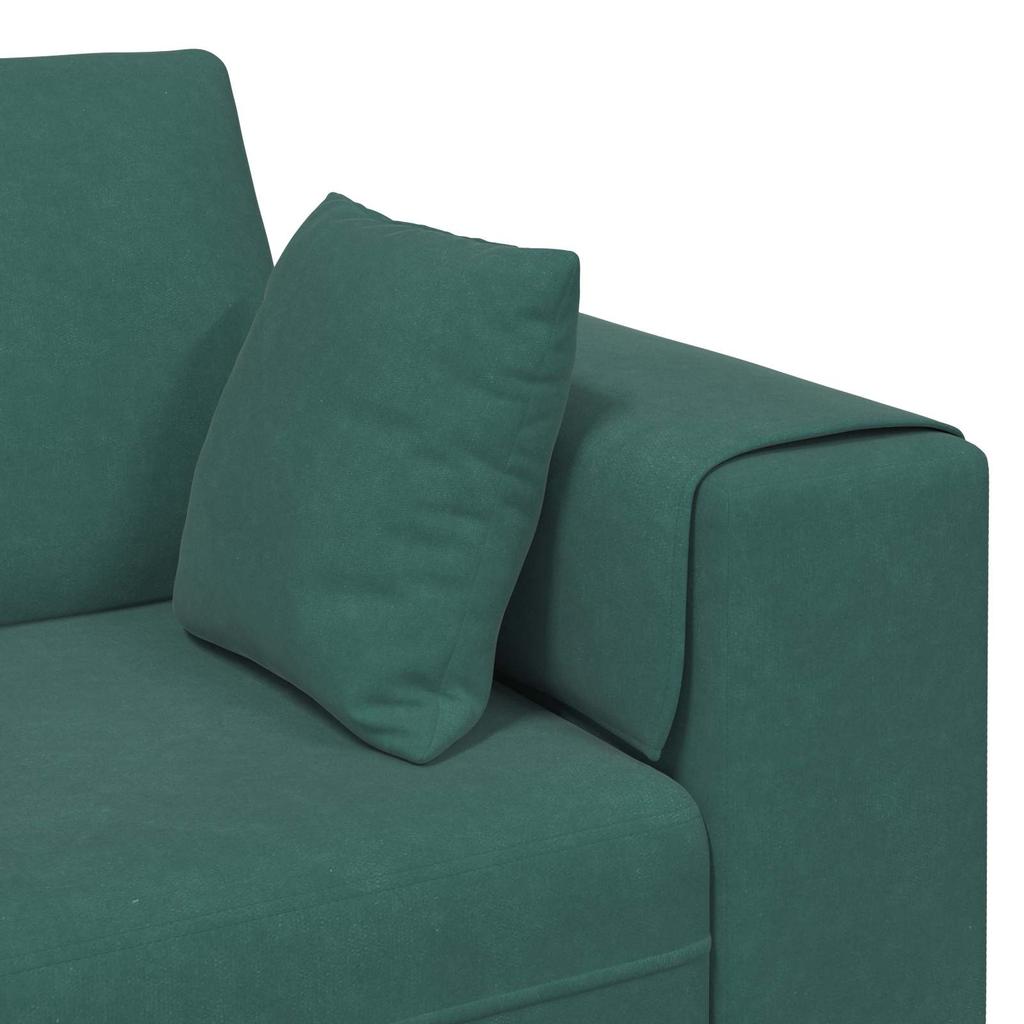 3 Piece Sofa In Dark Green 250 X 188 X 76 Cm Velvet