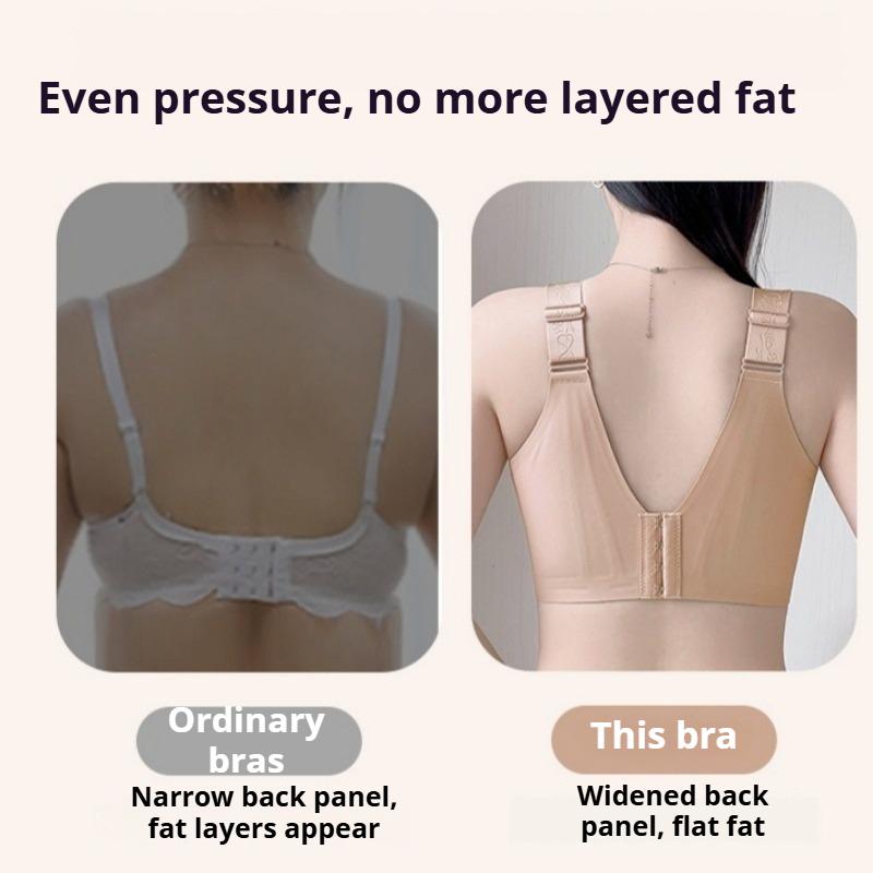 Seamless Foundation Bra for Women Push-up and Shaping Bra Side Boob Reduction and Anti-sagging Bra Makes Large Breasts Appear Smaller