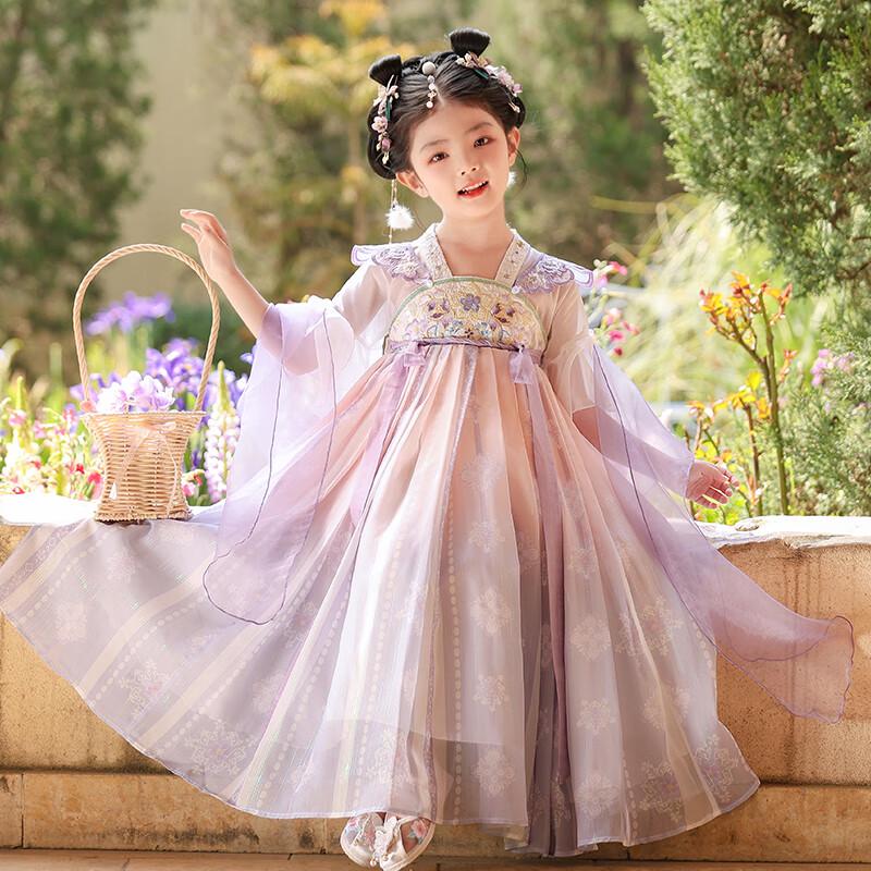 Летнее платье в древнем стиле Ханьфу для девочек Bamino 130