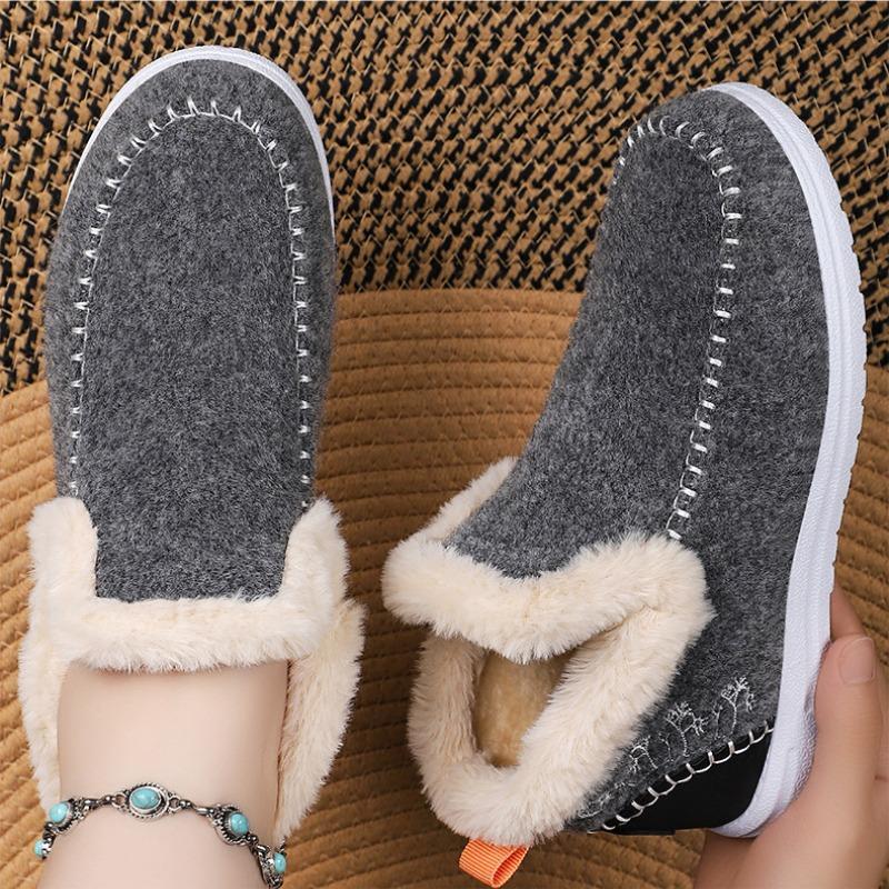 Cotton Shoes Women's Shoes Large Size Snow Boots Plus Velvet Thickened Fashion All-match Cold-proof and Warm Cotton Boots
