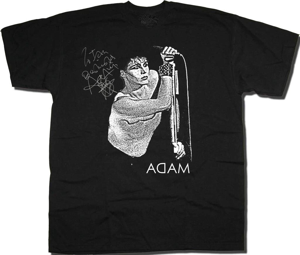 Vintage Adam Ant In Music Tour Heavy Cotton Black Full Size Classic Shirt