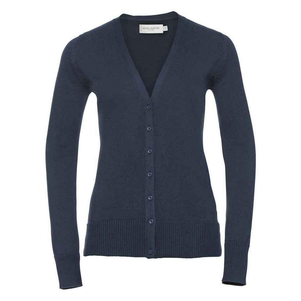 Russell Collection Womens/Ladies Knitted V Neck Cardigan