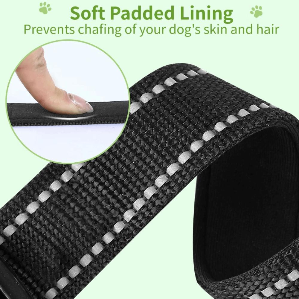 Safety Buckle Reflective Dog Collar Adjustable No Pull Training Collars Small and Medium Dog