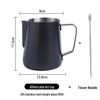 Pin Chuang 304 Stainless Steel Latte Art Cup with Scale, Pointed Spout, and Thickened Milk Frothing Design