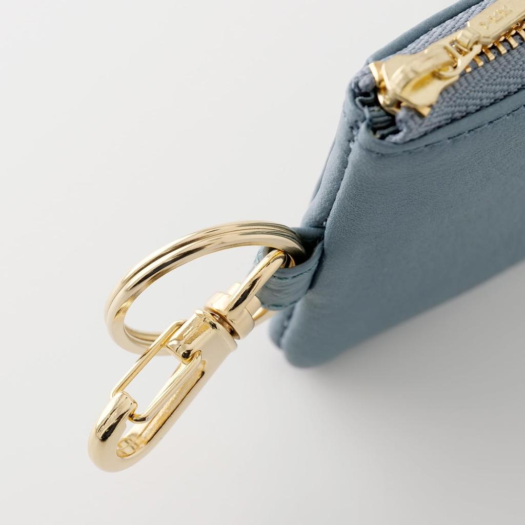 OSL Key Pouch TP Gold Genuine Leather Storage Small Item Case Smart Key Compatible with Carabiner Hook Slip-on A-OSL-2901 Card/Key