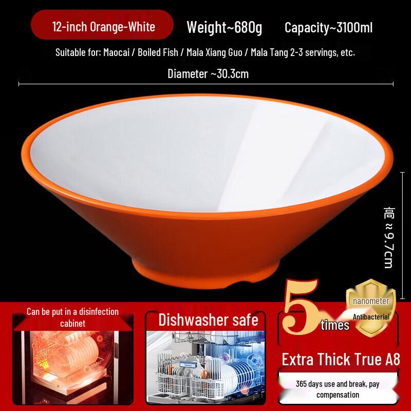 Qiwei A8 Melamine Multi-purpose Noodle Bowl