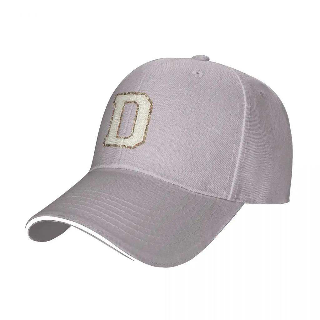 Nastavitelná baseballová čepice s písmenem D pro muže a ženy, prémiová unisex snapback čepice