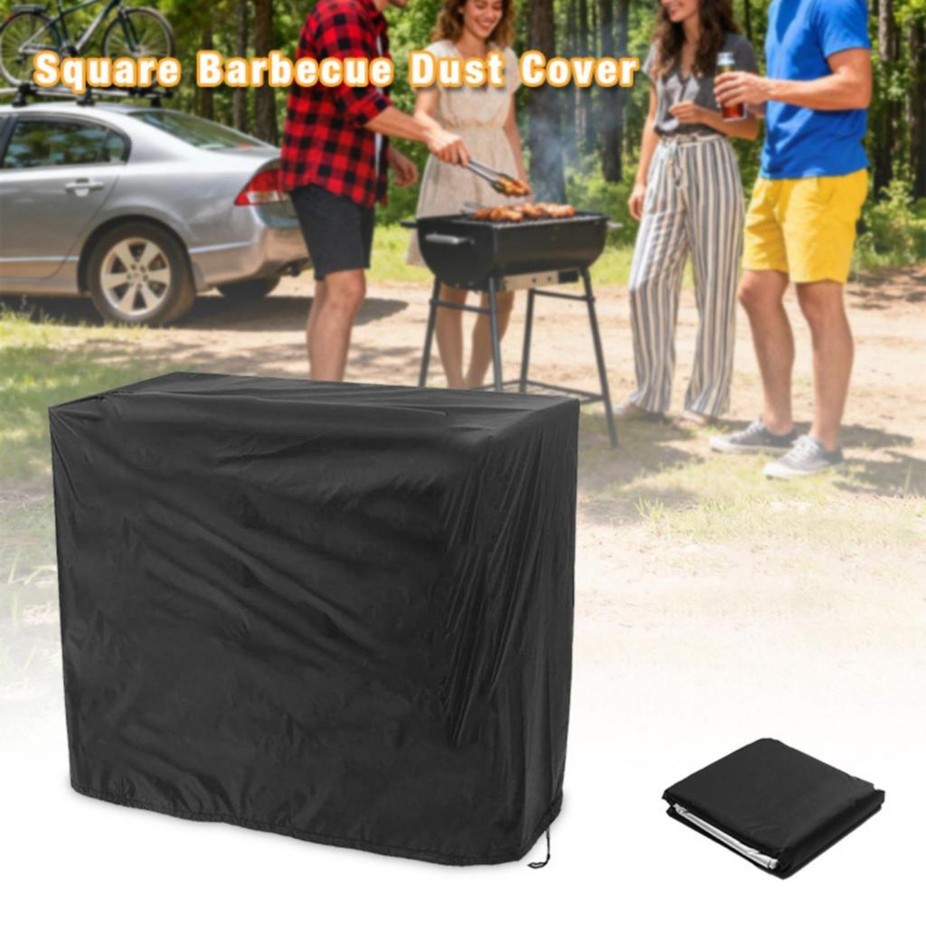 Waterproof Square Grill Cover Dustproof with Drawstring Windproof