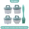 4pcs/set PP Kitchen Egg Steamer Creative Heart Shaped Circular Flower Shaped Star Shaped Steamed and Boiled Egg Mold