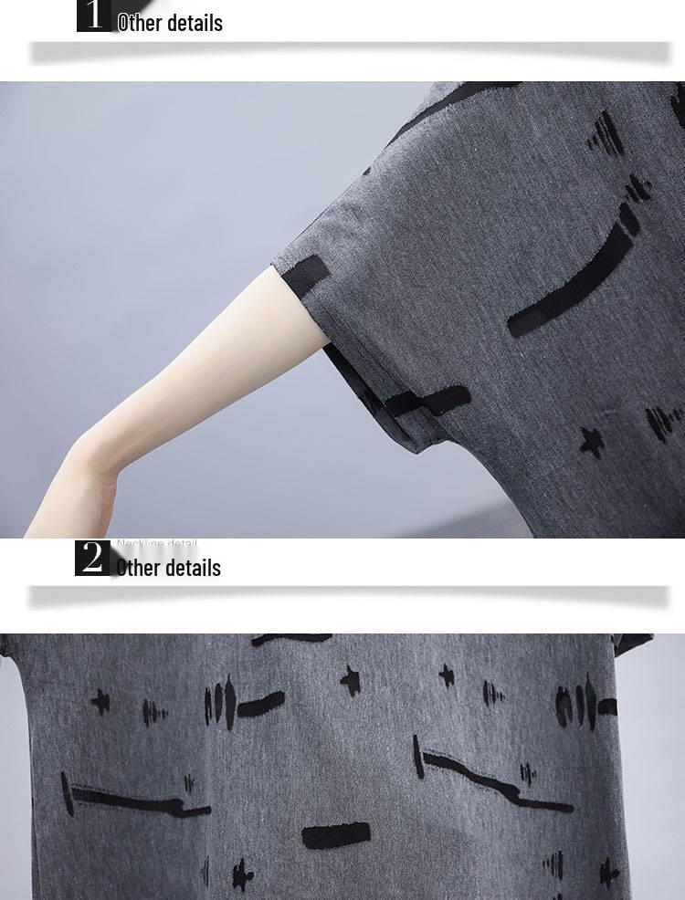 Plus Size Women's Fashion Two-Piece Set: Short Sleeve T-shirt & Skirt for a Slimming Look