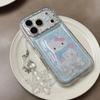 Beautiful Flower Flowing Sand Snowman KT  Is Suitable For Apple Phone Case 17 Pro 16 15 14 Pro Max Phone Case With Accessories