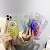 Anwendbar auf IPhone15ProMax Magnetisch Laserverlauf Apple 15 Bunt 14 Transparent 13 Wasserkubus Handyhülle