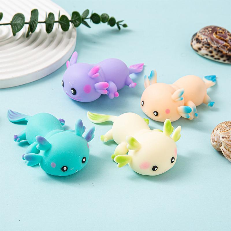 Cute Axolotl Squeeze Toys Cartoon Fish Relax Antistress Squishy Toys Stress Relief Slow Rebound Fidget Toys