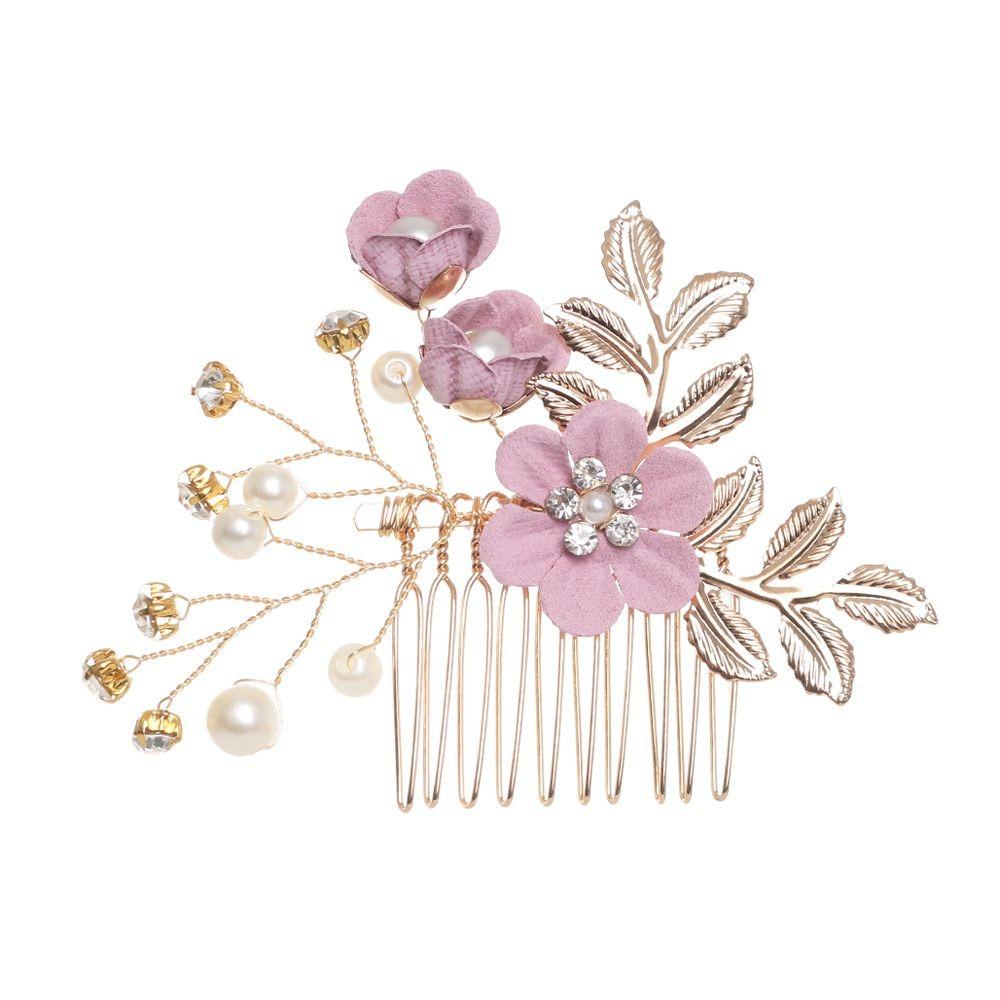 Beautiful Wedding Bride Hair Jewelry Hair Combs Flower Hair Pin Bridal Clips Leaves Tiara