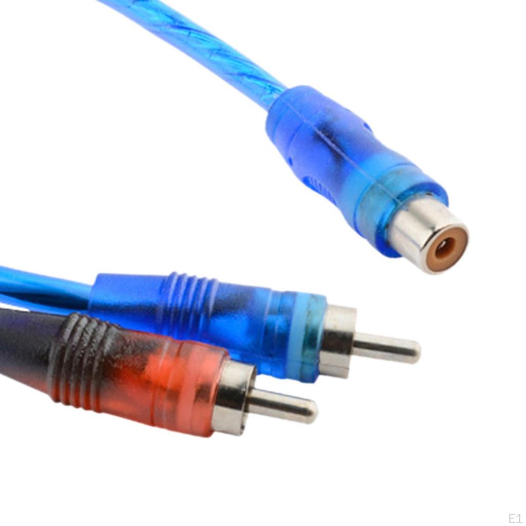 RCA Audio Cable 30cm Y Splitter Adapter Extension Cord for Stereo Subwoofer