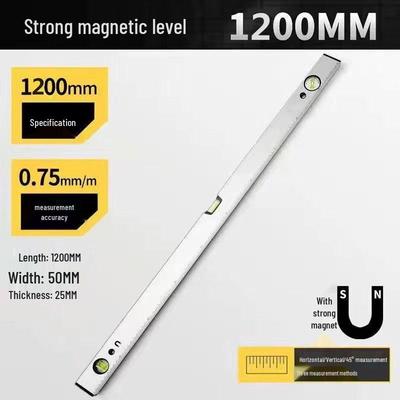120cm Starke Magnetwasserwaage für Hochpräzisions-Maurer- und Fliesenlegerarbeiten