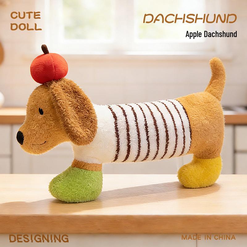 

Apple Sausage Dog Hug Pillow: Plush Toy for Pets and Garden Fun 55cm (0.26kg)