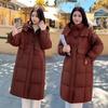 Horn Button Cotton Jacket Women's Mid-length Winter Thickened and Non-bloated Down Padded Jacket 2025 New Cotton Jacket