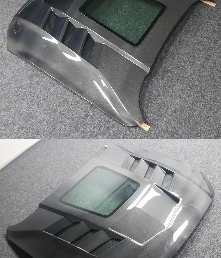Ford Mustang 18-23 Transparent Carbon Fiber Hood Cover