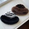 Women's Hat New Striped Plush Thickened Warm Hat Winter Casual Fashion Fisherman Hat Bucket Hat Women's