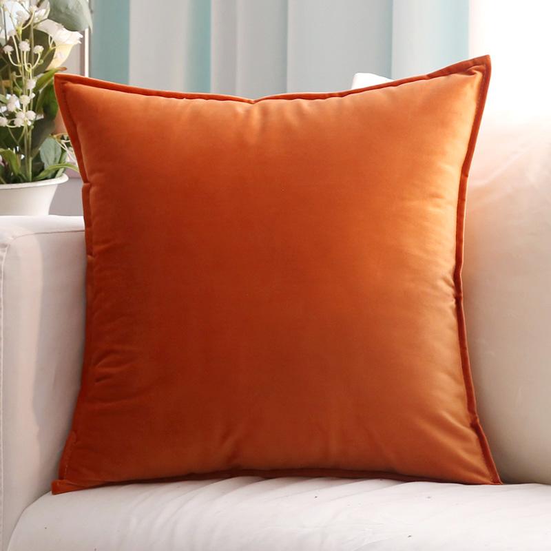 Velvet Cushion Cover Solid Color Square Pillow Covers for Home Living Room Sofa Decorative Headboard Pillowcase 50x50cm/60x60cm