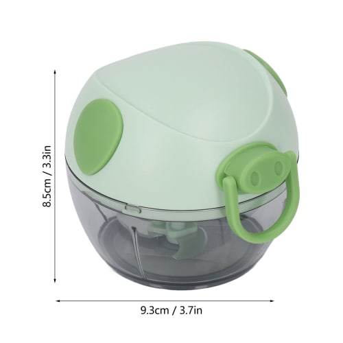 Manual Garlic Chopper, Non-Slip, Easy to Clean, Safe, Durable, Sharp, Small, Perfect for Salads (Green)
