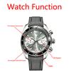 Mens Wrist Watches Waterproof Luminous Chronograph Watch Rotatable Bezel Rubber Band Analog Watch