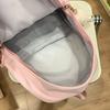 School Bag New Middle and High School Students Sweet Solid Color Large Capacity School Bag Casual Commuting Backpack Versatile Cute Simple Backpack