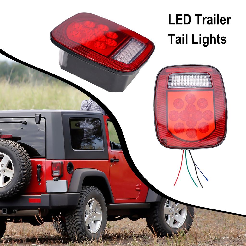 12V LED Światła Tylne Lampa Tablicy Rejestracyjnej Akcesoria Zapasowe Łatwa Instalacja Zamiennik Dla Jeepa Dla Wranglera YJ TJ