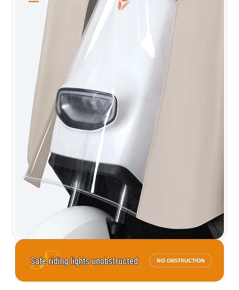 Women's Electric Car Rain Cover - Long, Full Body, Storm-Proof, One-Piece Thickened and Enlarged Poncho.