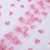 1Pcs Romantic Valentines Day Candlelight Dinners Decor Red Heart-shaped Mesh Tablecloth For Decorating Wedding Banquets Parties