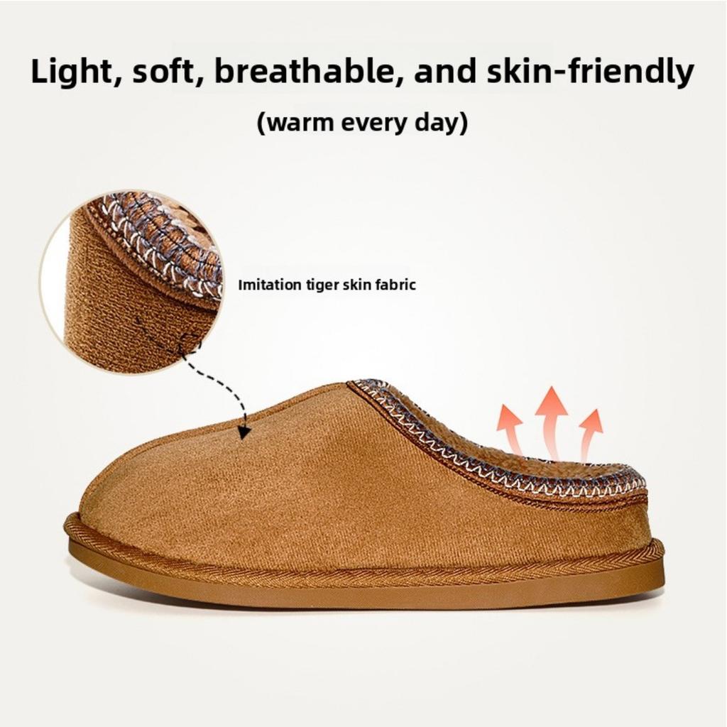 Hairy Slippers, Autumn and Winter Lace Indoor Home Cotton Slippers