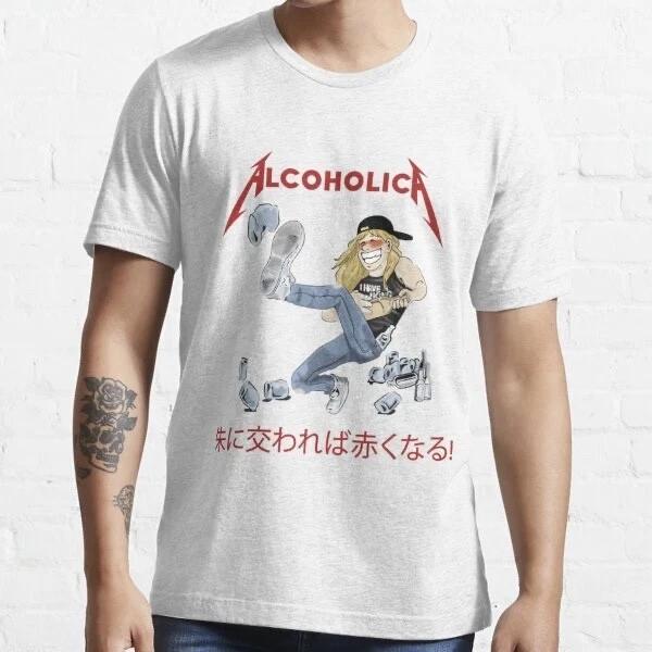 alcoholica metal rave punk Christmas birthday halloween funny gift t shirt 4XL