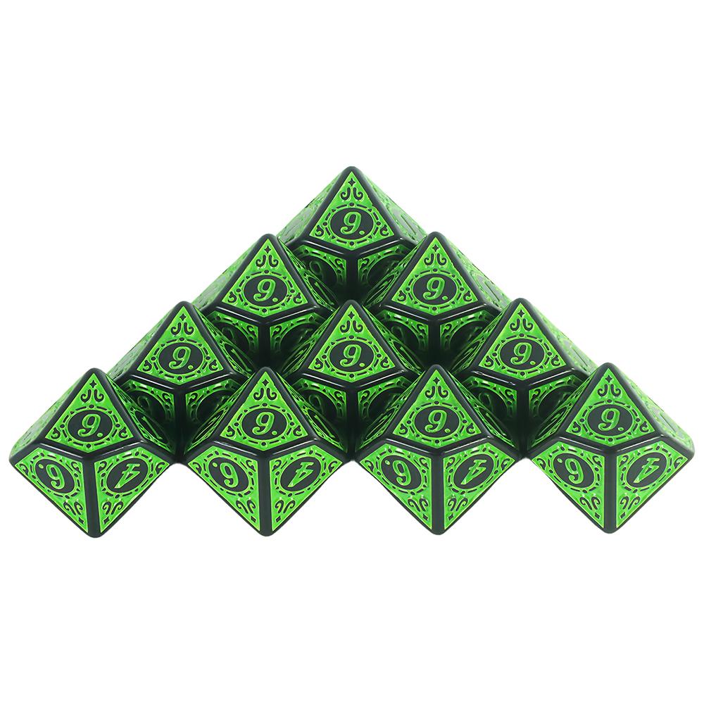 10 Sided Acrylic Dice D10 Polyhedral Dice Collection for DND RPG Role Playing Table Games