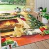 Christmas Puppies Presents Carpet Rug Soft Washable Anti Slip Home Living Room Sofa Mats Personalized Christmas Rug