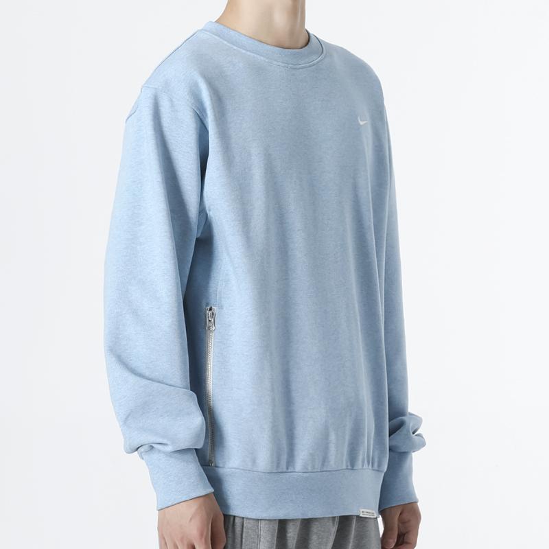 Nike Standard Issue Fleece Crew Neck Sweatshirt Men Tops Blue DQ5821-494