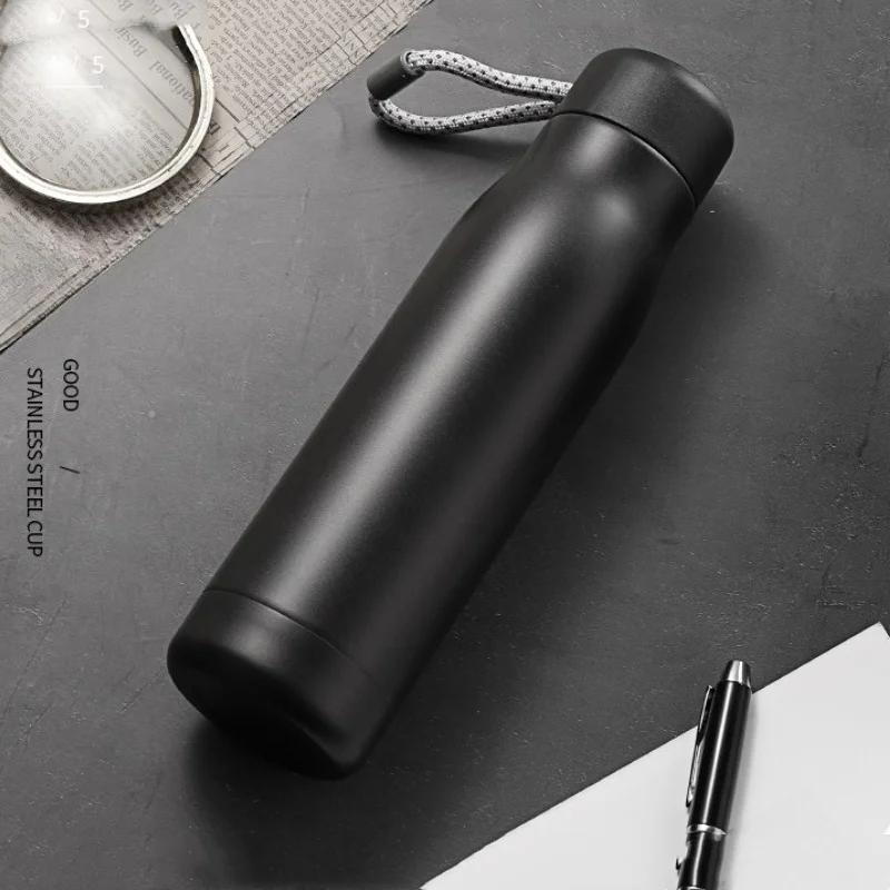 400/550ML Thermo Bottle Vacuum Flasks with Rope Stainless Steel Outdoor Travel Cups Portable Thermal Water Bottles