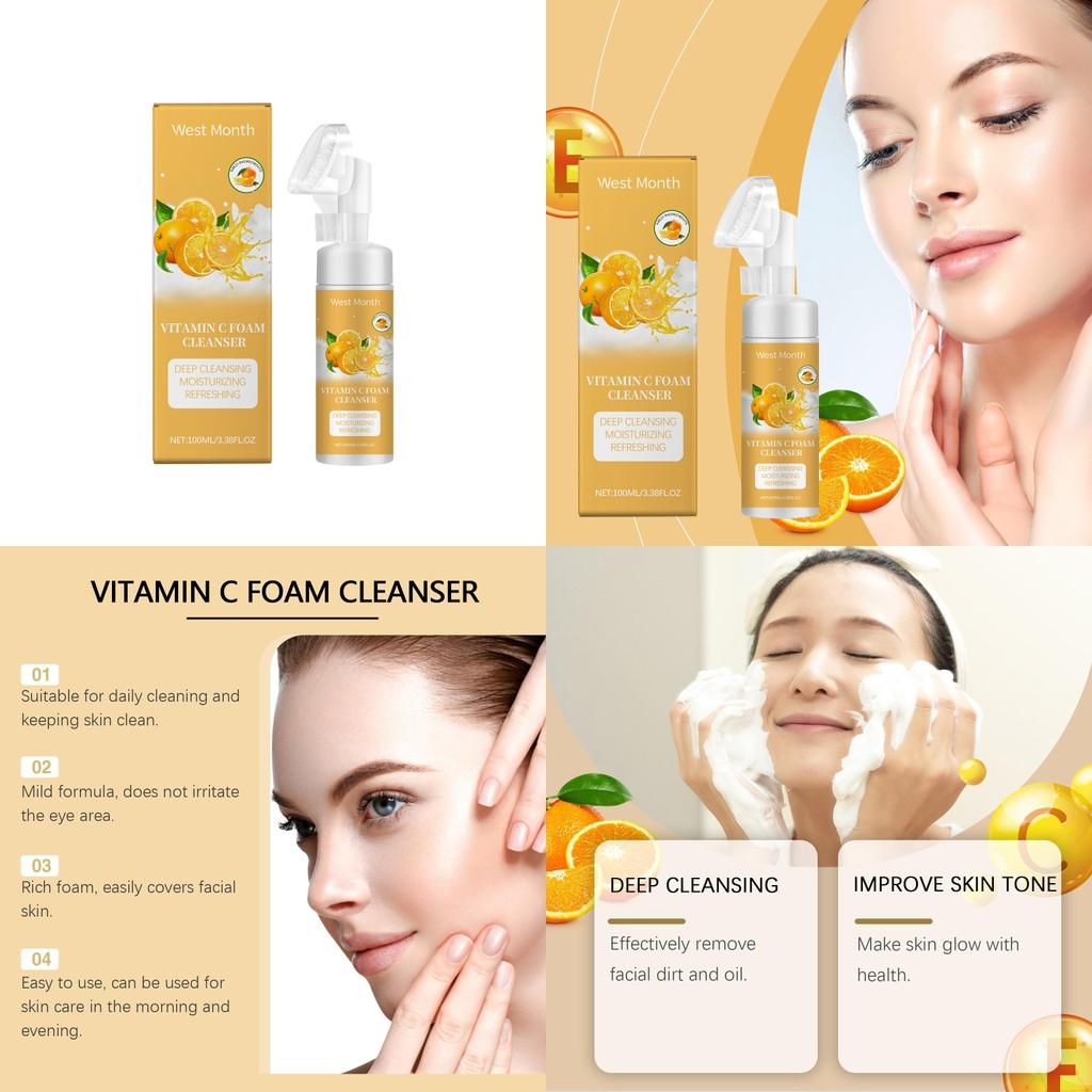 West Month Vitamin C Foaming Face Cleanser Gentle Pore Cleansing With Hydration