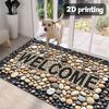 3D Pebble Welcome Mat, Non-slip  Washable Entrance Rug, Floor Carpet for Kitchen, Bathroom and Home Decoration