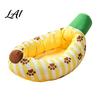 Comfortable Small Dog Bed Banana Cat Bed Cozy Kitten Snuggle with Raised Edge Soft Pet for Cats Breathable Mesh Cover Funny Indoor Dogs Cute