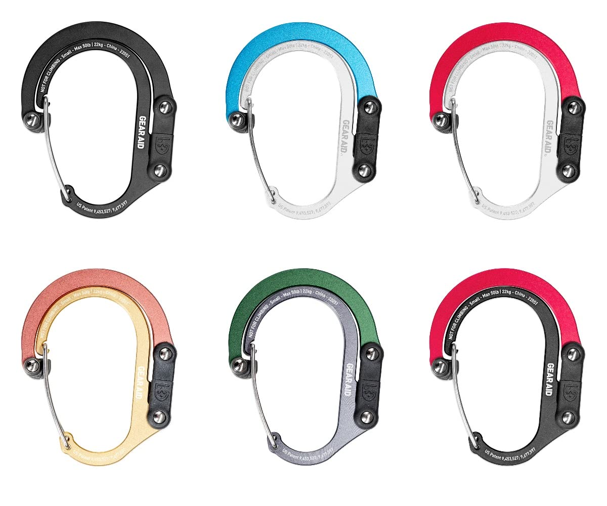 

Genuine domestic product: HERO CLIP Small Carabiner-type hook/bag hanger with a static load capacity of 22kg (Red & Black)