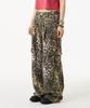 UNKNOWN PLANET Leopard Wide Cargo Pants Brown