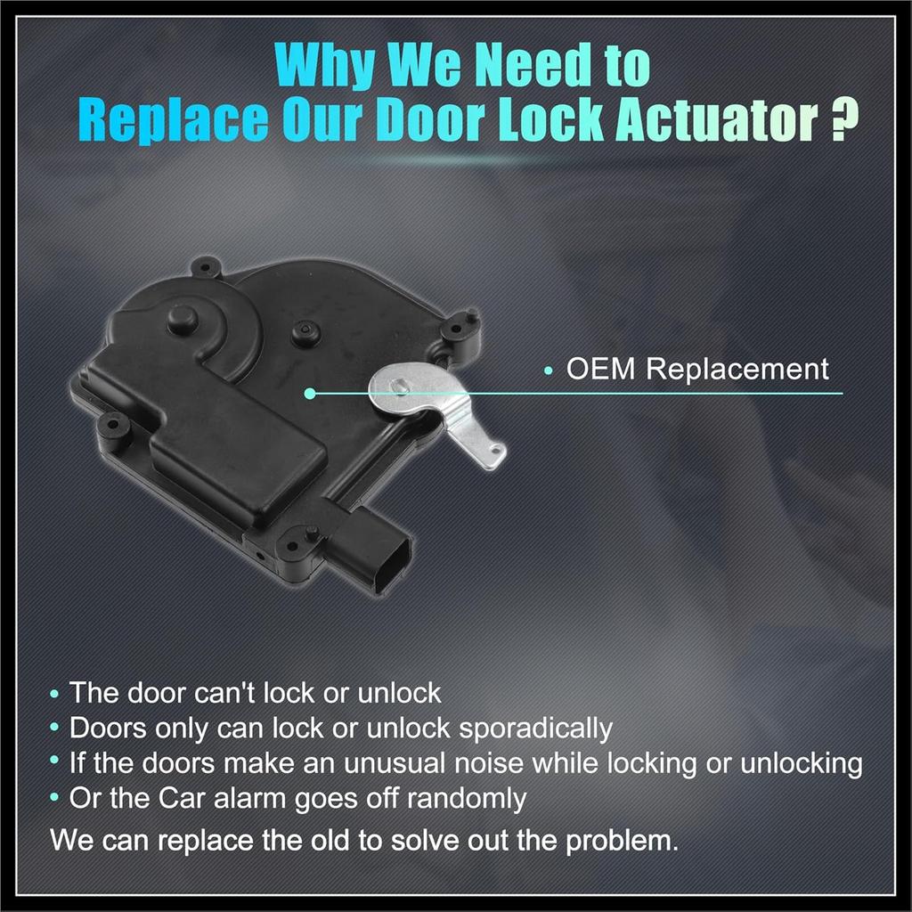 Replacer Rear Right Passenger Side Power Door Lock Actuator Motor for Honda Odyssey 05-10 5-Door Side Slide Door Lock Door Latch Actuator Assembly