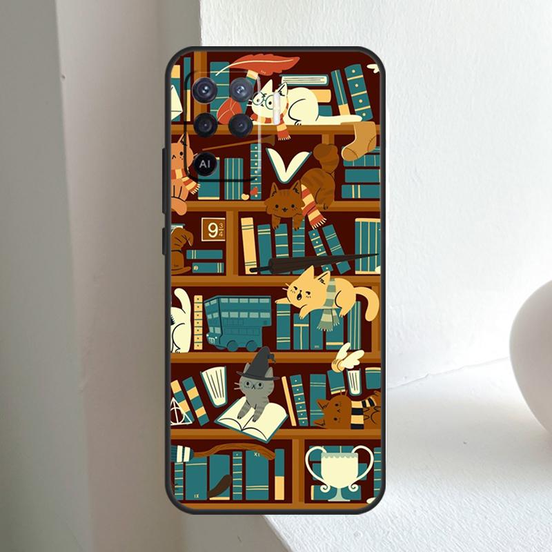

Library Magic cats Kitten For OPPO A6 A5 Pro A15 A17 A77 A16 A76 A96 A18 A38 A58 A78 A98 A54 A74 A94 A40 A60 A80 Case OPPO A54 5G