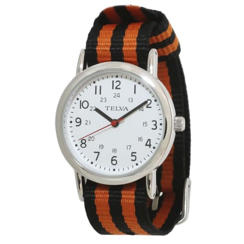 

Klefer Women s Analog Waterproof Watch with Fabric or Nylon Strap, Black, TE-AM042-ORS