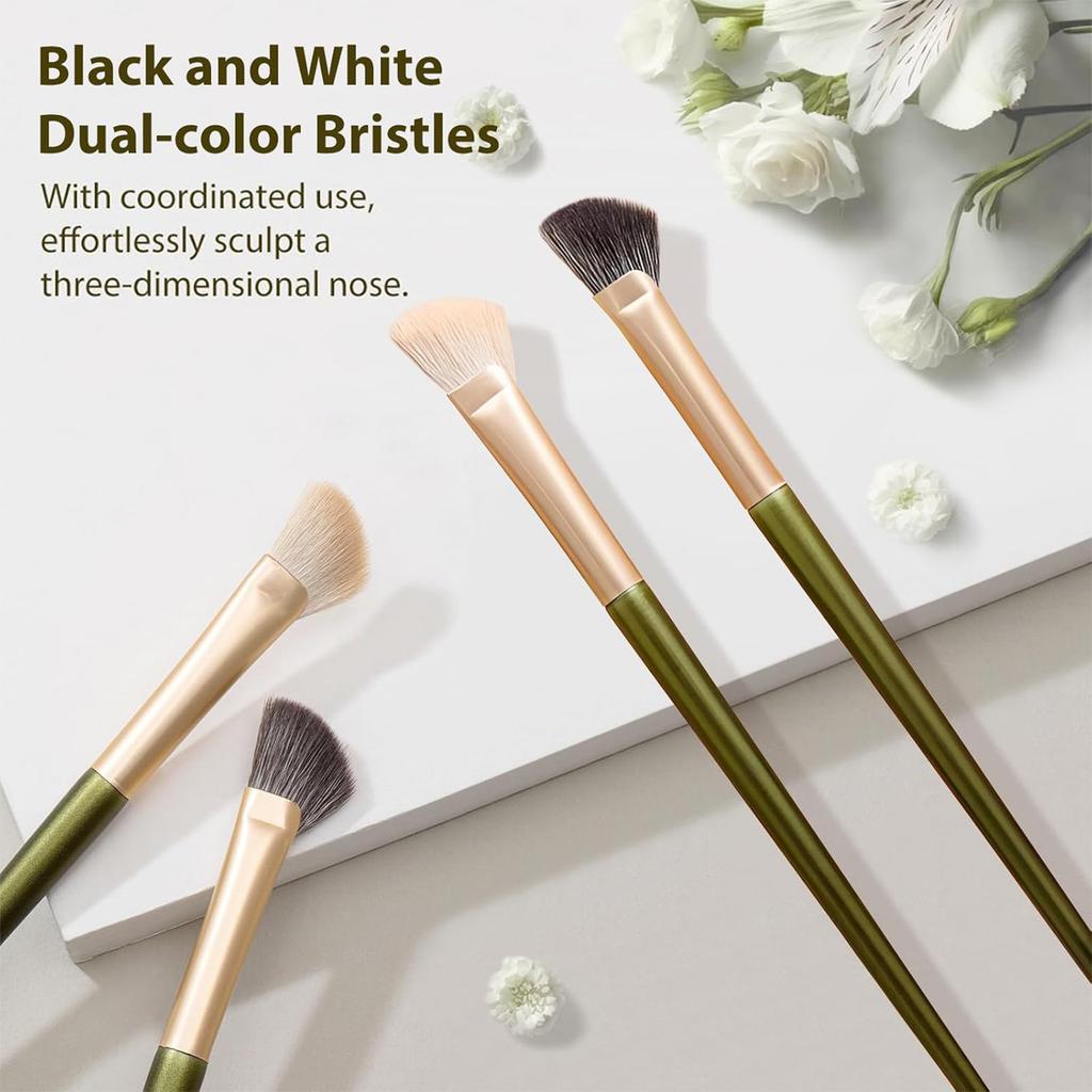 Half Fan Shaped Nose Contour Brush for Concealer, Highlighter & Shading – Soft Bristles, Portable & Precise  Blending Makeup Tool– 1PC or 2PCS