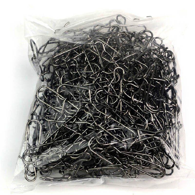 Premium Stainless Steel Fishing Fastlock Needle Swivels Snap Duo-lock Hooks Tackle Set Of 100