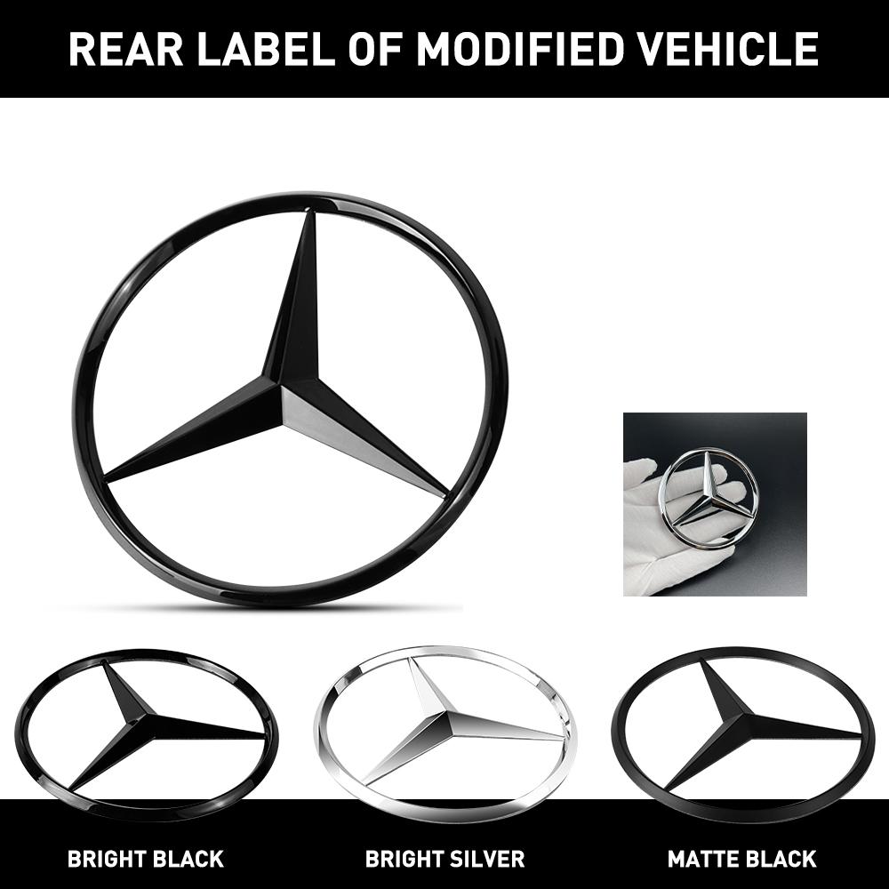 2025 Het För Mercedes Benz S-klass A2238170100 GLA-klass A2478170500 85mm Bakre Stjärnemblem Svart Silver Bakre Bagagelucka Logotyp Klistermärke