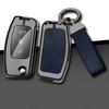 Leather Car Metal Key Case Cover For Ford Fiesta Focus 2 Ecosport Kuga Escape Falcon B-Max C-Max Eco Sport Galaxy Protector